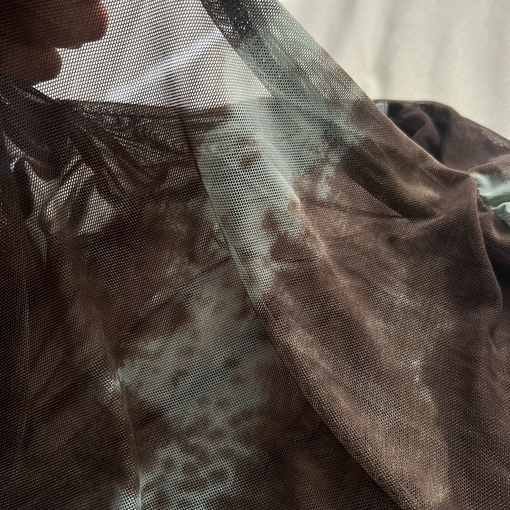 Sweet Rain Long Sleeve Top in Brown and Green - Picture 3 of 3